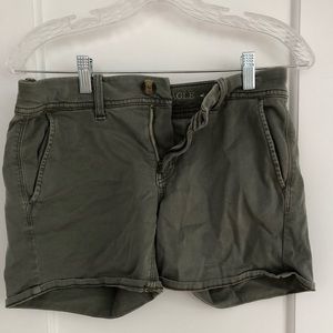 Green soft Jean shorts